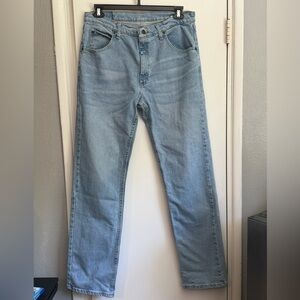 🎀5 for $25🎀 Wrangler Men's Five Star Regular Fit Flex Jeans Bleached Indigo